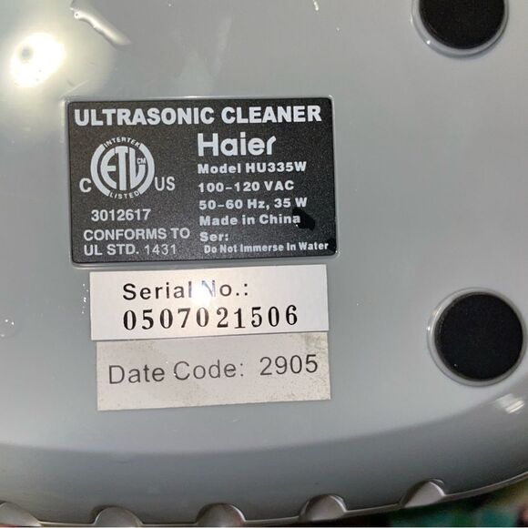 Haier hu335w Ultrasonic Cleaner For Jewelry eyeglasses and more - Picture 5 of 9